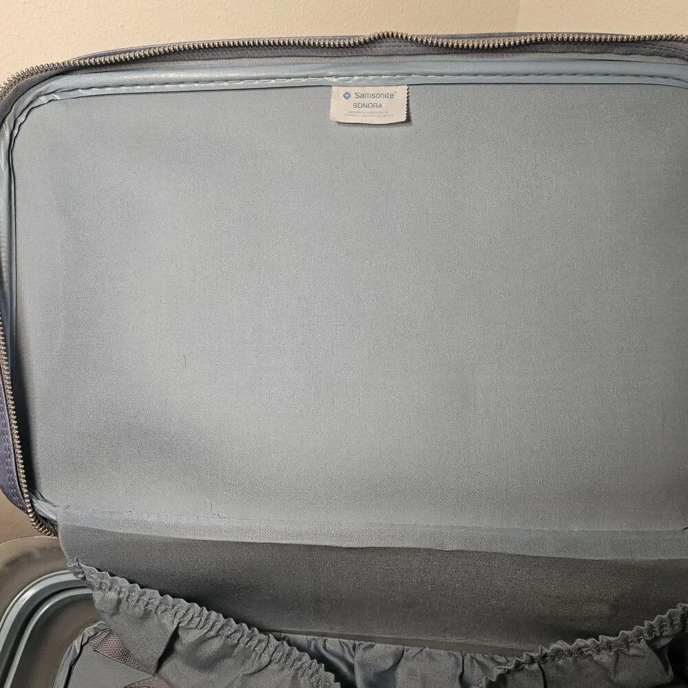 Vintage Samsonite Sonora Blue Soft Side Suitcase Carry On Luggage Travel Bag MCM